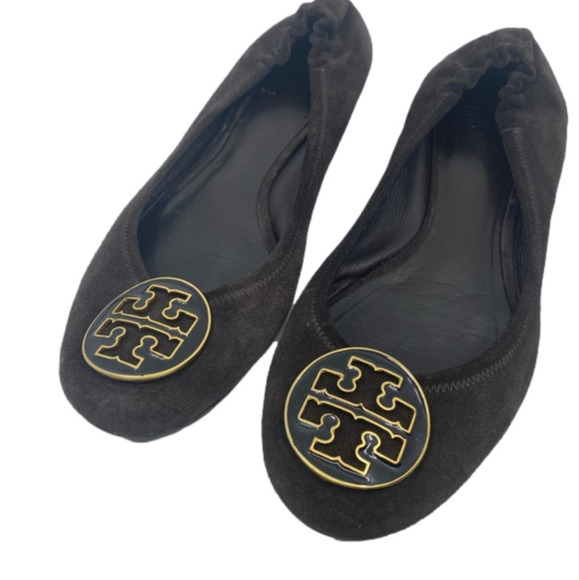 TORY Burch brown suede‎ flats. - Picture 1 of 9